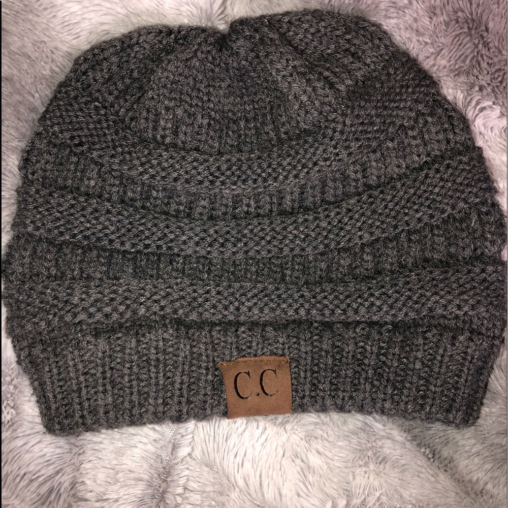 Gray CC beanie